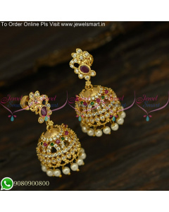 Buy Peacock Jhumka Gold Design Indian Earrings Online J25128