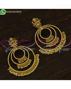 Chandbali Temple Jewellery Earrings Big Size Bridal Imitation Collections