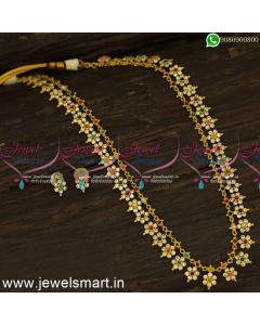 NL24377 Classic Favourite Long Gold Necklace Ideas Floral Medium Size Antique Jewellery