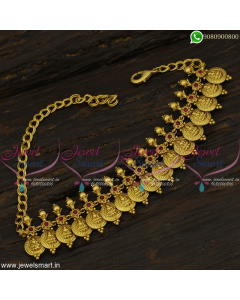 Coin Bajuband Bridal Jewellery Belt Aravanki Kids Vaddanam Temple Design V22290