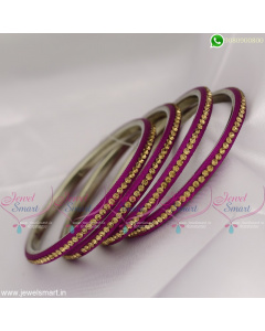 Colourful Silk Thread Stones Gala Lac Bangles Latest Dress Matching Jewellery Online