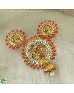 Coral Inspired Pendant Earrings Set – Versatile Design for Beads or Chains PS26991