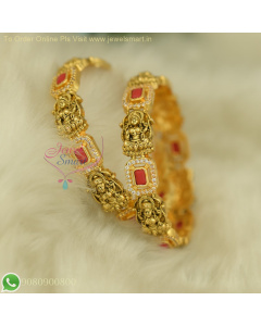 Coral Pavalam Temple Bangles Design | Gold Inspired Antique Jewellery
