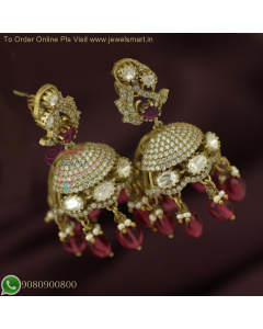 Cute Victorian Style Oxidized Jhumka Earrings | Sparkling Jewelry J26860