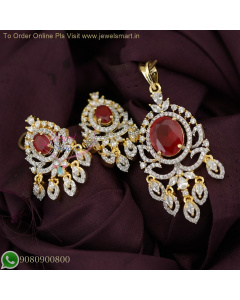 Sparkling CZ Pendant Set | Elegant Design with Matching Earrings PS27022