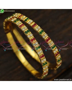 Dazzling Stone Fancy Bangles For Baby Girl Daily Wear Covering Jewellery