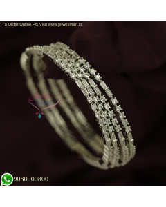 Delicate White Stone CZ Bangles Set | Inspired by Diamond Catalogue | 4 Pieces B25875