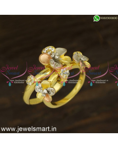 Designer Double Layer Slider Diamond Finger Rings Trending Imitation Jewellery F24440
