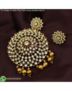 Diamond Catalogue inspired CZ Pendant and Earrings Set Traditional Design PS25742