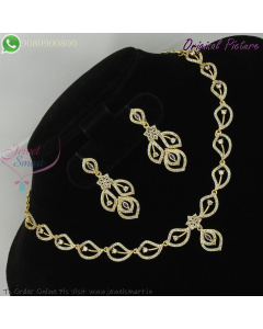 Diamond Look CZ Necklace Set | Simple Gold and Silver Finish | Affordable Fancy Jewellery NL29373