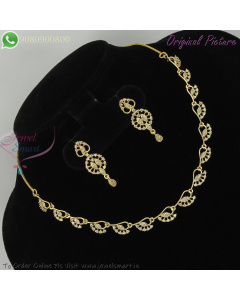 Diamond Look CZ Necklace Set | Simple Gold and Silver Finish | Affordable Fancy Jewellery NL29374