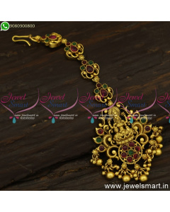 Divine Laxmi God Maang Tikka Golden Beads Nethichutti For Wedding Online T24671