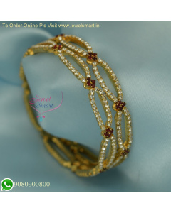 Affordable Party Wear Gold Plated Colour Stone Bangles B26175