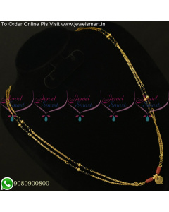 30 Inches Rettai Vadam Mangalsutra Chain Designs With Pendant C25623