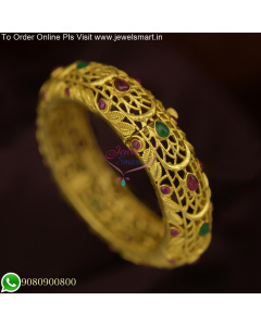 Gorgeous Antique Gold Bangles Design Kada Style Open Screw New B23826N