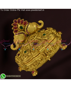 Temple Traditional Sindoor Box For Wedding Exclusive One Gram Gold S25686