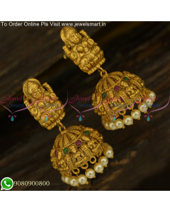 Exquisite Temple Jhumka Earrings - Add a Touch of Traditional Elegance to Your Look J25723
