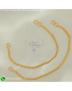 Simple Gold Plated Earchains For Regular Wear Multi-Purpose Chain EC25731