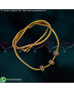 Gold Plated Chains Mugappu Design Thali Kodi Imitation Jewellery Online C21805