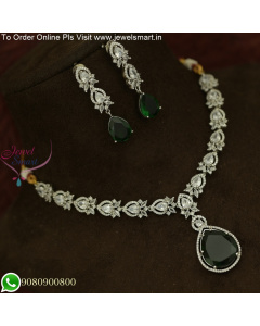Captivating CZ White Stone Necklace: Pastel Pendant with a Pop of Color NL25825