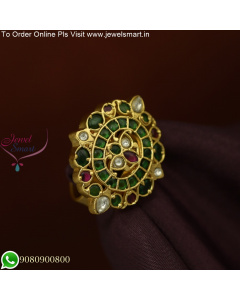 New Modiram Adjustable Finger Ring Floral Designs Latest Online F25831