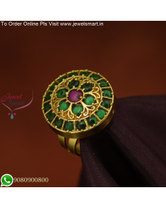 Adjustable Antique Gold Kemp Stones Finger Rings: Timeless Elegance and Versatile Fit F25832