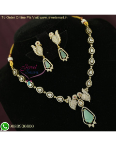 Sparkling Victorian Style Oxidised CZ Jewellery Set: A Timeless Masterpiece NL26575