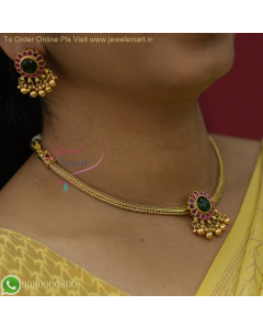Simple and Elegant: One Gram Gold Chain Necklace Set, TV Artists' Preferred, Perfect for Sarees and Modern Dresses NL26310