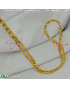 30 Inches Gold Plated Chains Fancy Design for Daily Wear – Long Lasting Colour Life, Premium Gold Polish CG9088