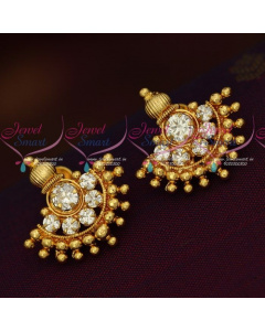 Elegant Stone Studs Kal Thodu Gold Plated Screwback Earrings Online ER18298A
