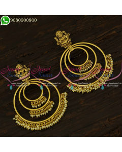 Popular Enjoy Enjaami Dhee Fame Temple Chandbali Earrings Latest Jewellery ER21130
