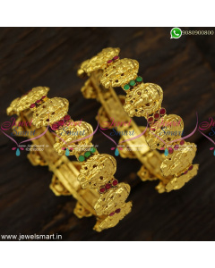 Exclusive Nagas Temple Jewellery Traditional Gold Bangles Designs Shop Online B23973