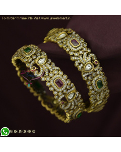 Shop the Exclusive Victorian-Style Floral CZ Bangles for a Touch of Vintage Glamour B26149