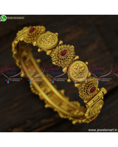 Exotic Gold Bangles Design Antique Temple Jewellery Kasu Valayal Online B23828