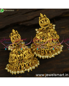 Eye-Catching Bridal Jhumka Earrings Esteemed Indian Temple Jewellery J24543