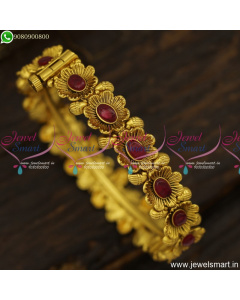 Fanciful Ruby Bracelet Style Designer Gold Bangles Antique Fashion Jewellery B23840