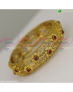 Floral Antique Designer Bangles Gold Inspired Artificial Jewellery Models Online