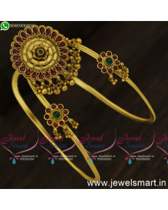 Floral Antique Gold Vanki Designs U Format Traditional Bajuband Shop Online