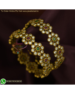 Floral Design Victorian CZ Bangles | Vintage Look | Latest Gold Design Bb25914