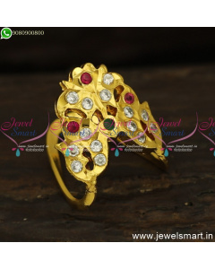 Getti Metal Vanki Ungaram Gold Finger Rings Hand Setting Jewellery Online F24678