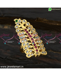 Getti Modiram Online Gold Finger Ring Models Leaf Ungaram Jewellery F24853