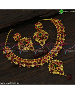 Glorious Jewellery Grand Necklace Set for Wedding South Indian Designs NL22855