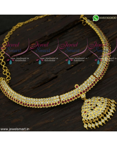 Gold Necklace Design Attigai in Imitation Jewellery Online 1 Gram Collections NL21781