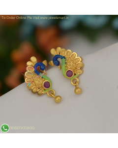 Gold Replica Enamel Lightweight Screw Lock Earrings – Elegant and Affordable