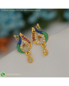 Gold Replica Enamel Lightweight Screw Lock Earrings – Elegant and Affordable