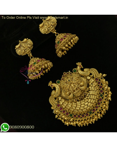 Eternal Splendor: Gold Temple Pendant Set for Timeless Grace and Affordability PS26407