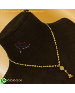 Elegant Golden Beads Necklace: Affordable South Indian Inspired Jewelry NL26331