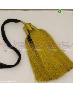 Golden Jari Small Size Accessories for Hair Jadai Kunjalam Simple Low Price Online H22807