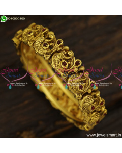 Gorgeous Nakshi Peacock Antique Bangles Bracelet Gold Design Antique Jewellery B23838