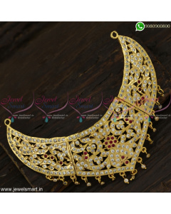 Gorgeous Traditional Gold Choker Necklace Design Getti Metal Stone Jewellery NL23005